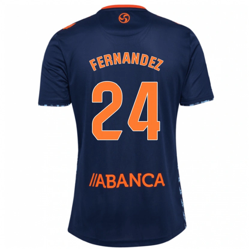 Danxen Niño Camiseta César Fernández #24 Azul Marino 2ª Equipación 2024/25 La Camisa