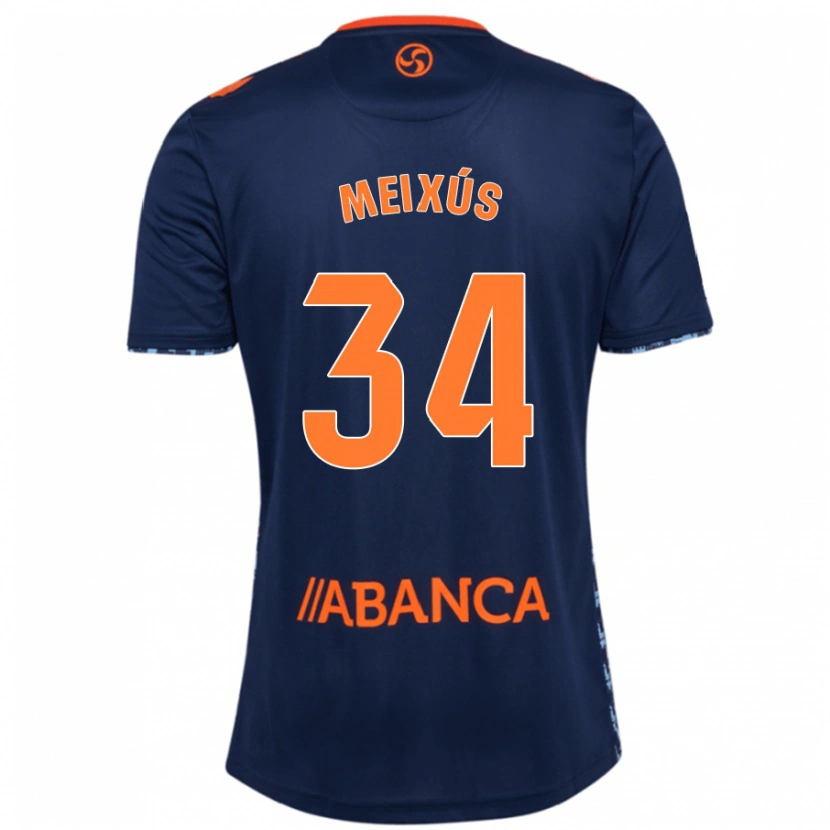 Danxen Niño Camiseta Pablo Meixús #34 Azul Marino 2ª Equipación 2024/25 La Camisa