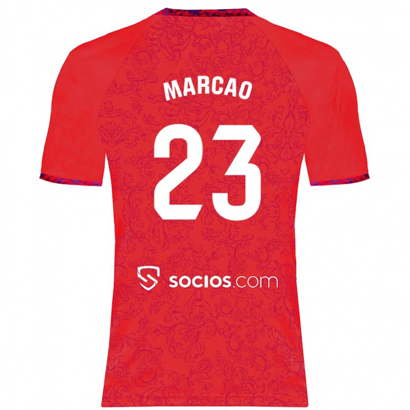 Danxen Niño Camiseta Marcão #23 Rojo 2ª Equipación 2024/25 La Camisa