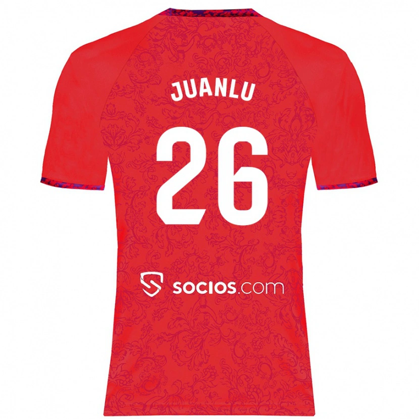 Danxen Niño Camiseta Juanlu Sánchez #26 Rojo 2ª Equipación 2024/25 La Camisa