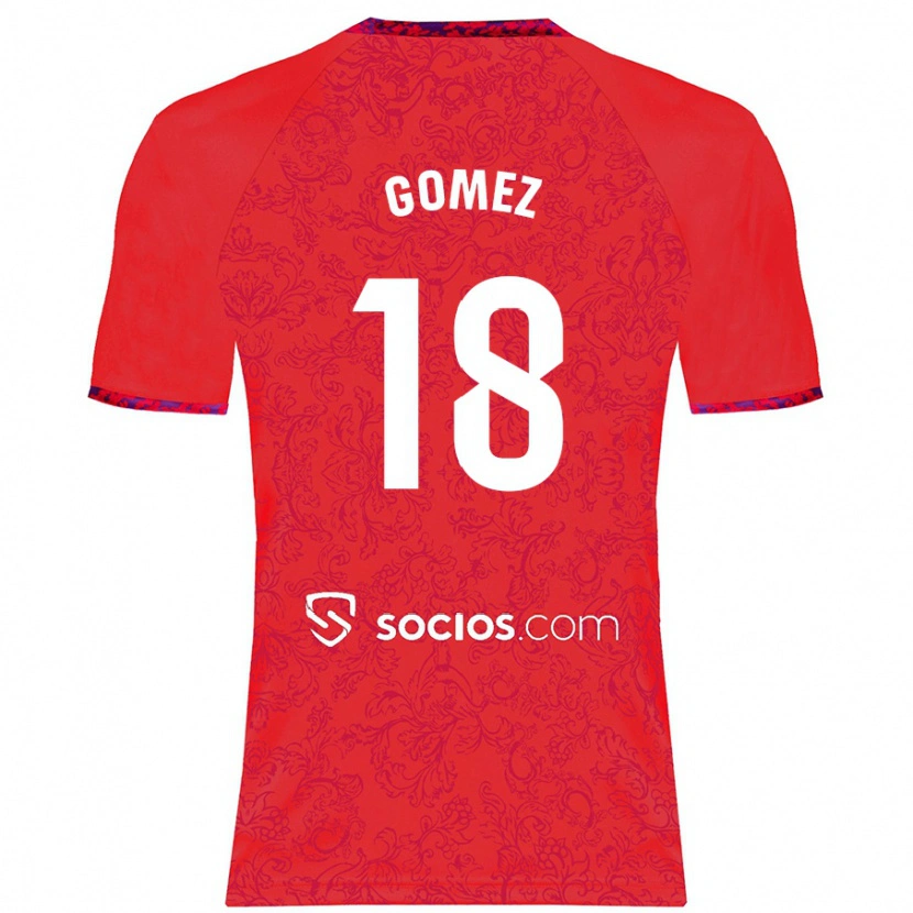 Danxen Niño Camiseta Raúl Gómez #18 Rojo 2ª Equipación 2024/25 La Camisa