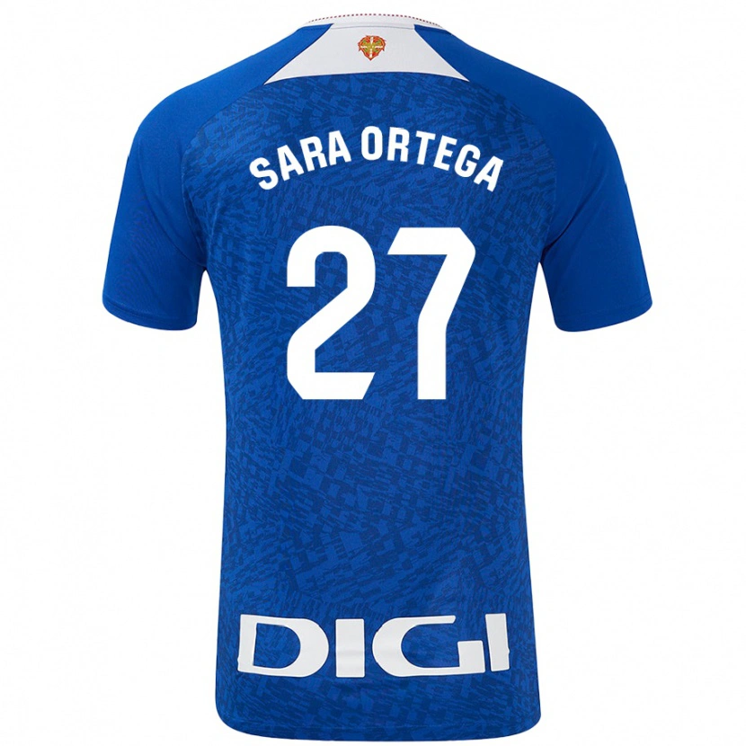 Danxen Niño Camiseta Sara Ortega Ruiz #27 Azul Real 2ª Equipación 2024/25 La Camisa