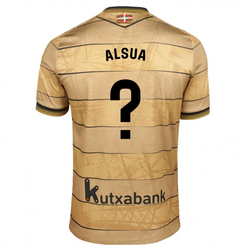 Danxen Niño Camiseta Adur Alsua #0 Marrón 2ª Equipación 2024/25 La Camisa