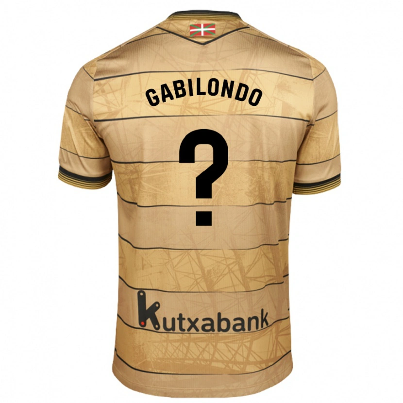 Danxen Niño Camiseta Iker Gabilondo #0 Marrón 2ª Equipación 2024/25 La Camisa