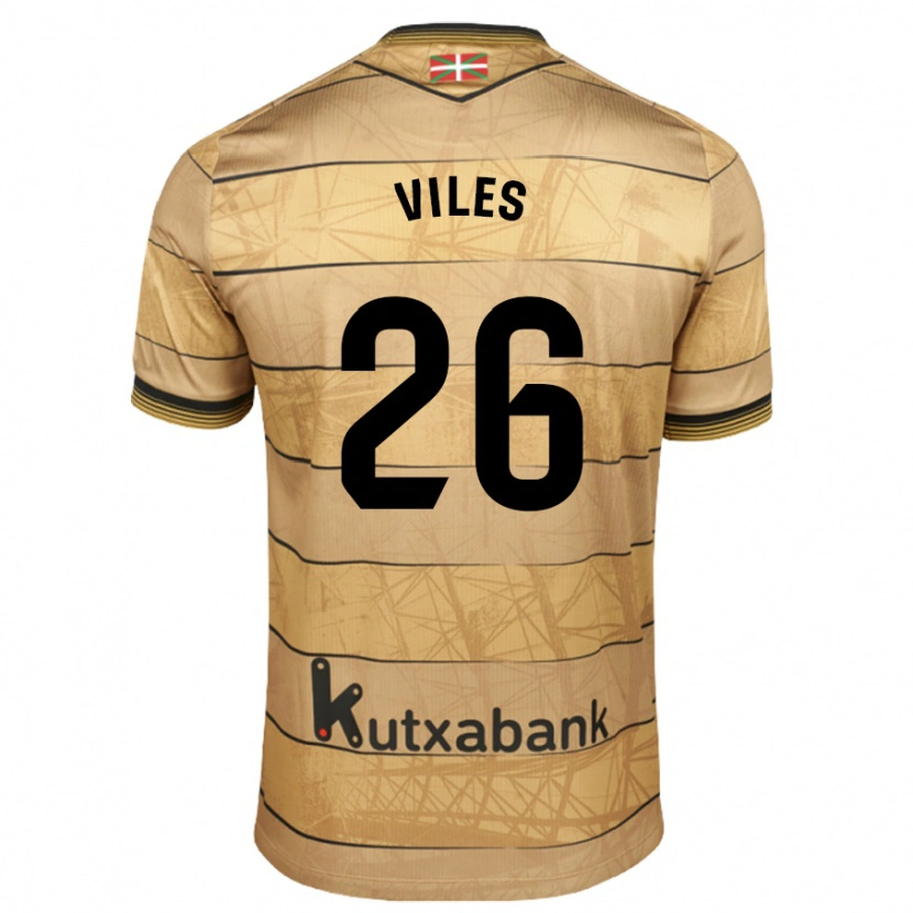 Danxen Niño Camiseta Elene Viles #26 Marrón 2ª Equipación 2024/25 La Camisa