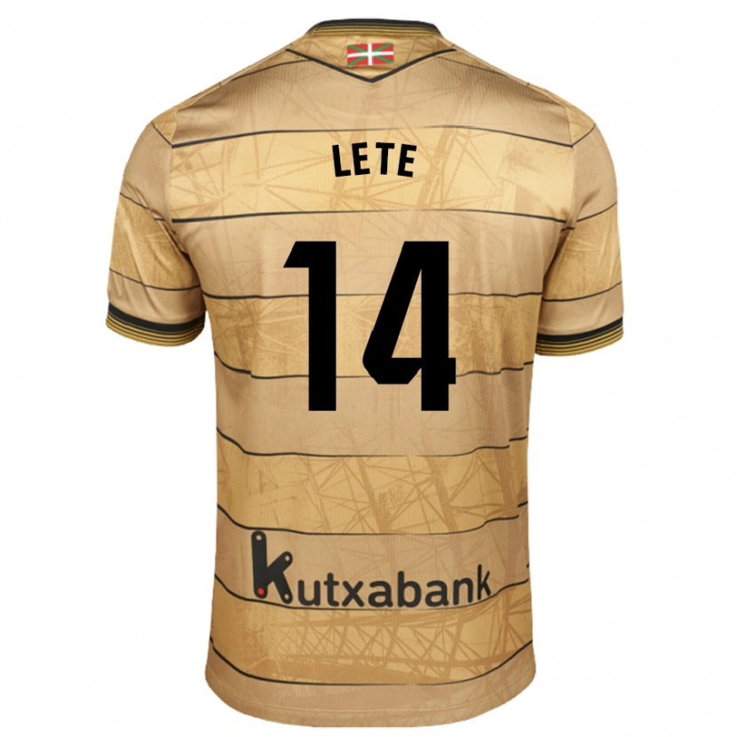 Danxen Niño Camiseta Eñaut Lete #14 Marrón 2ª Equipación 2024/25 La Camisa