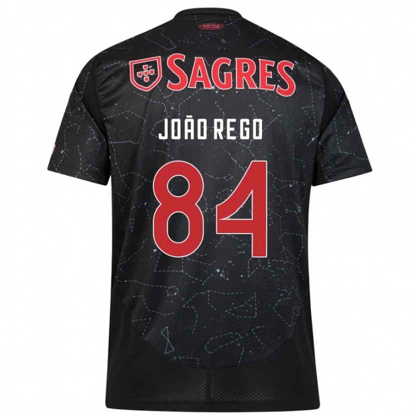 Danxen Niño Camiseta João Rêgo #84 Negro Rojo 2ª Equipación 2024/25 La Camisa