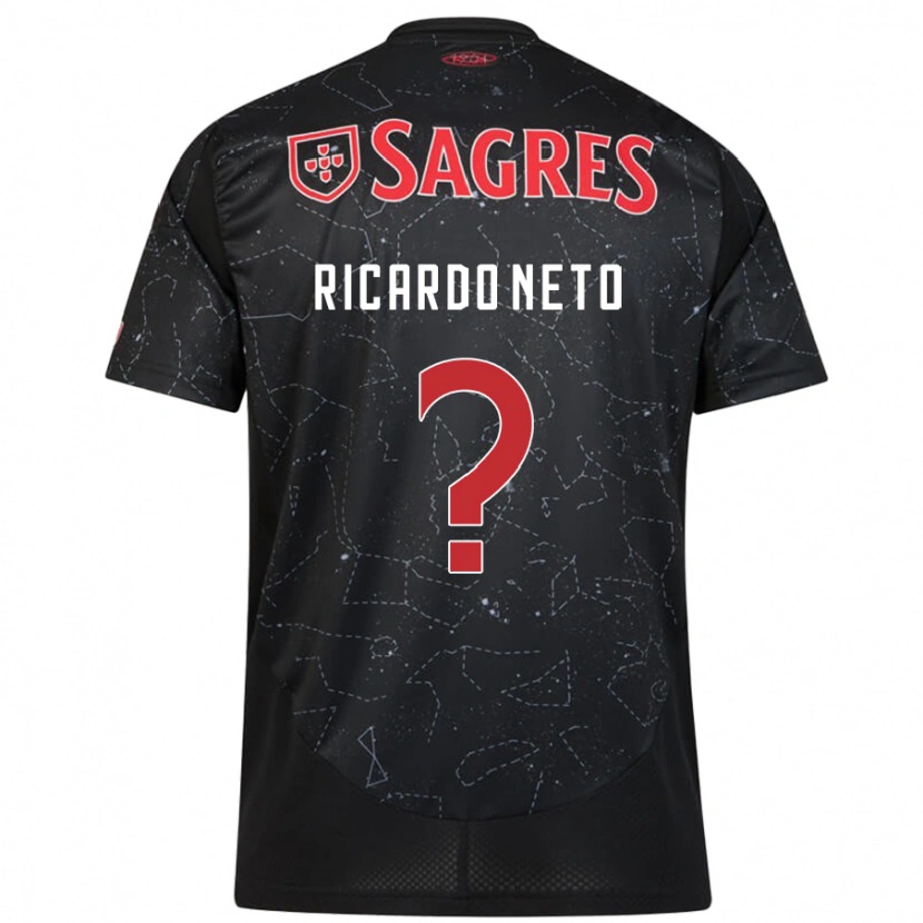 Danxen Niño Camiseta Ricardo Neto #0 Negro Rojo 2ª Equipación 2024/25 La Camisa