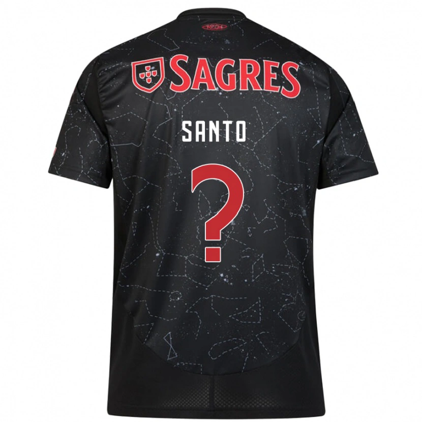 Danxen Niño Camiseta Sandro Santo #0 Negro Rojo 2ª Equipación 2024/25 La Camisa