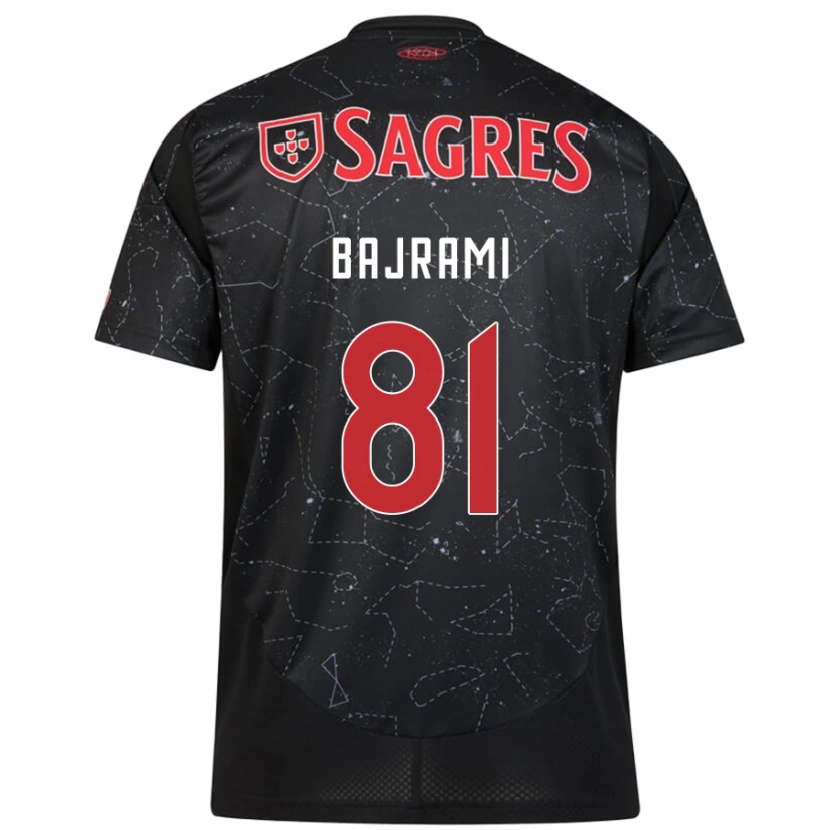 Danxen Niño Camiseta Adrian Bajrami #81 Negro Rojo 2ª Equipación 2024/25 La Camisa