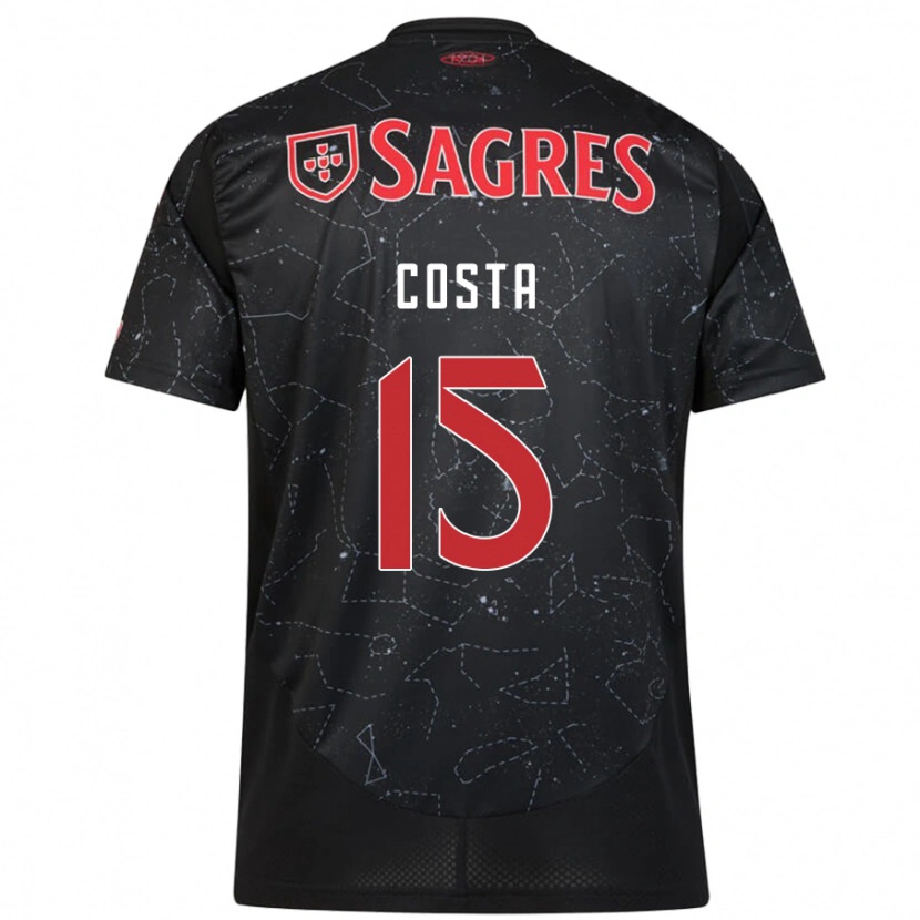 Danxen Niño Camiseta Carole Costa #15 Negro Rojo 2ª Equipación 2024/25 La Camisa