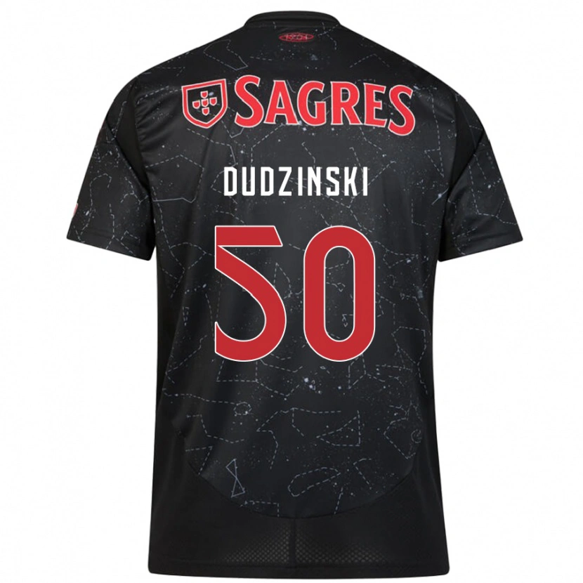Danxen Niño Camiseta Marcel Dudzinski #50 Negro Rojo 2ª Equipación 2024/25 La Camisa