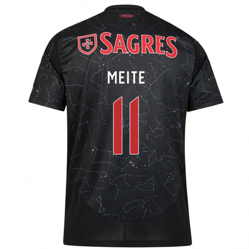 Danxen Niño Camiseta Soualiho Meite #11 Negro Rojo 2ª Equipación 2024/25 La Camisa
