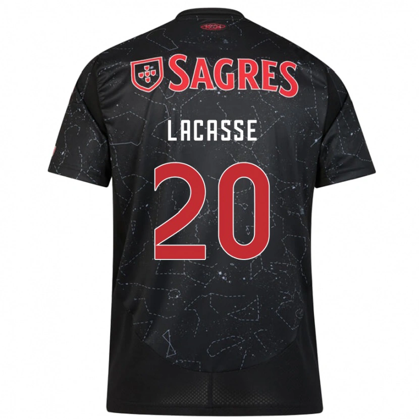 Danxen Niño Camiseta Cloe Lacasse #20 Negro Rojo 2ª Equipación 2024/25 La Camisa