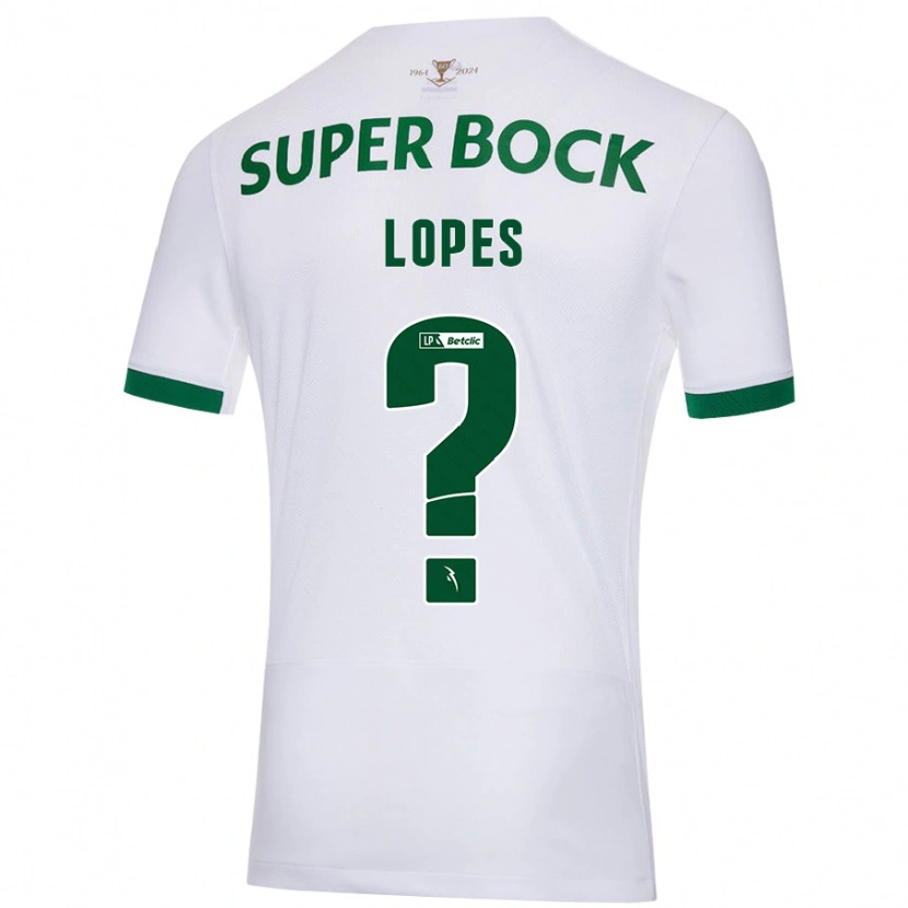 Danxen Niño Camiseta Winilson Lopes #0 Blanco Verde 2ª Equipación 2024/25 La Camisa