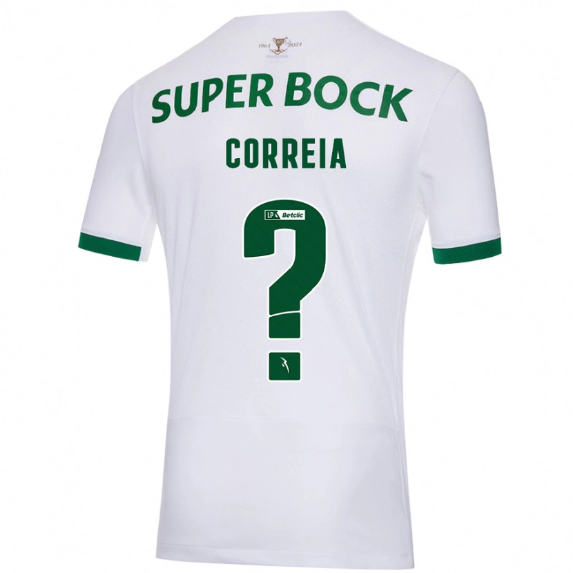 Danxen Niño Camiseta Duarte Correia #0 Blanco Verde 2ª Equipación 2024/25 La Camisa