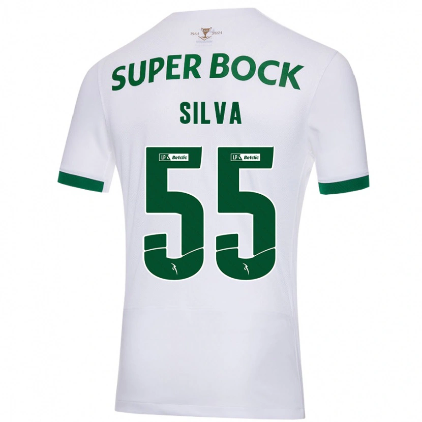 Danxen Niño Camiseta José Silva #55 Blanco Verde 2ª Equipación 2024/25 La Camisa