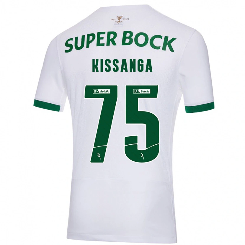 Danxen Niño Camiseta Manuel Kissanga #75 Blanco Verde 2ª Equipación 2024/25 La Camisa
