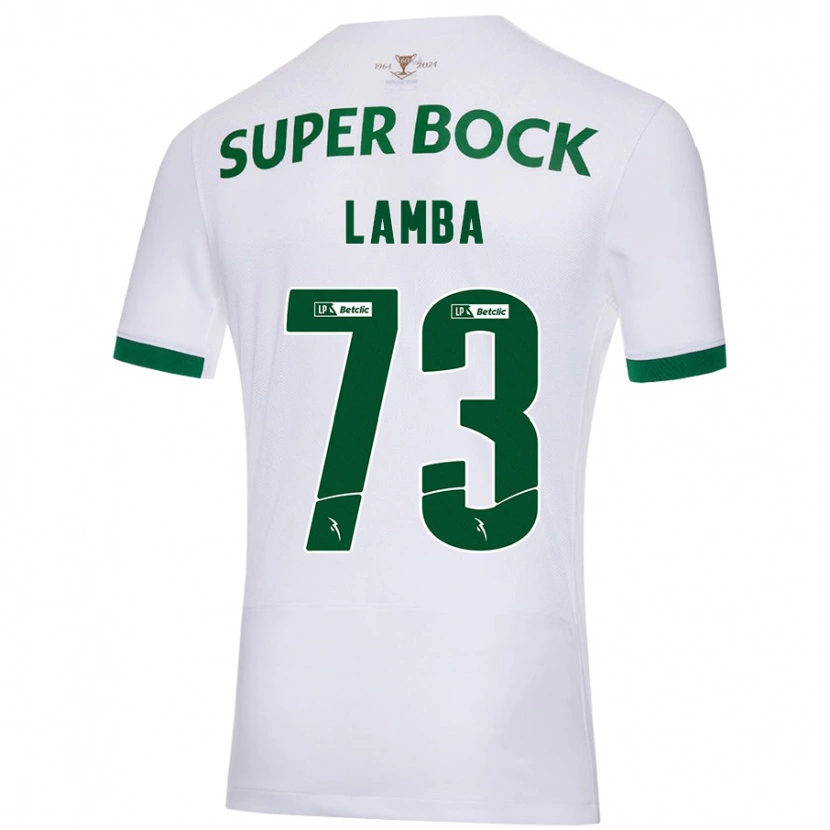 Danxen Niño Camiseta Chico Lamba #73 Blanco Verde 2ª Equipación 2024/25 La Camisa