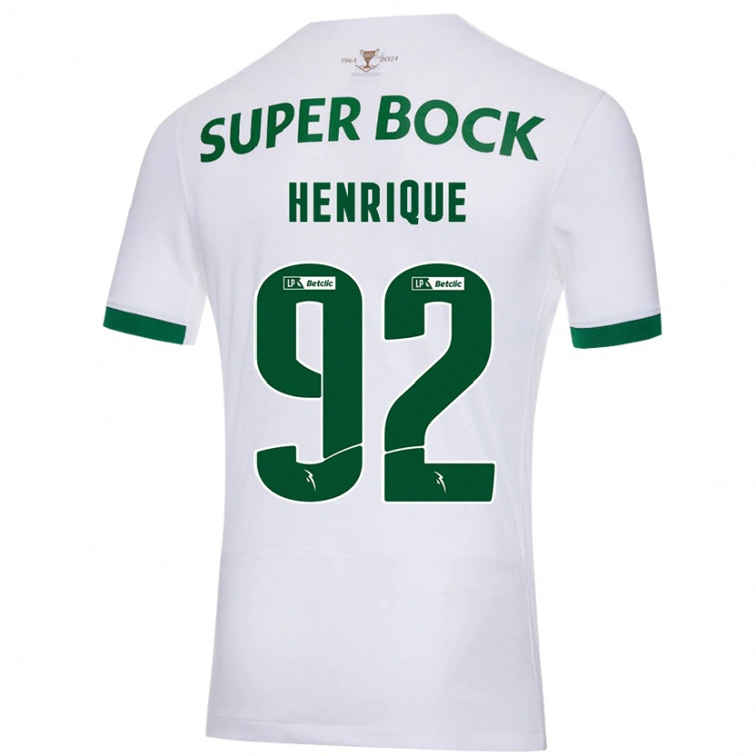Danxen Niño Camiseta Eduardo Henrique #92 Blanco Verde 2ª Equipación 2024/25 La Camisa
