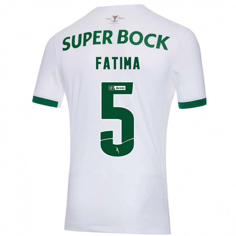 Danxen Niño Camiseta Francisca Fatima Aquino Dutra #5 Blanco Verde 2ª Equipación 2024/25 La Camisa