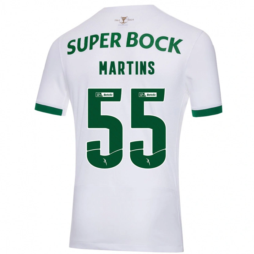Danxen Niño Camiseta Carolina Martins #55 Blanco Verde 2ª Equipación 2024/25 La Camisa