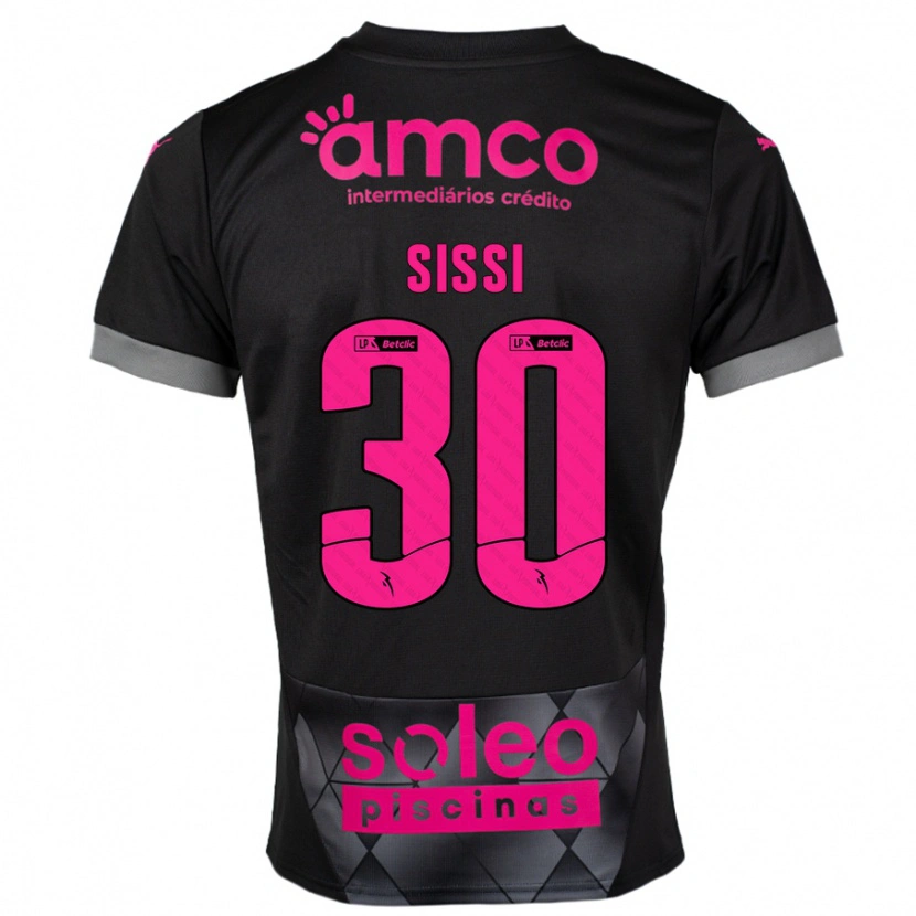 Danxen Niño Camiseta Sissi #30 Negro Rosa 2ª Equipación 2024/25 La Camisa