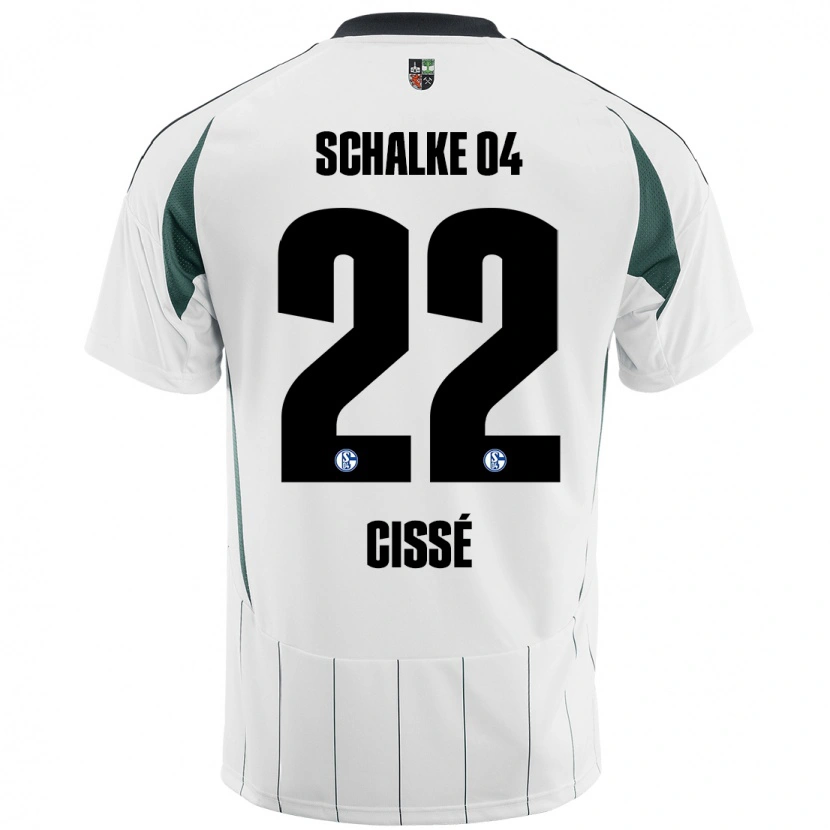Danxen Niño Camiseta Ibrahima Cissé #22 Blanco Verde 2ª Equipación 2024/25 La Camisa