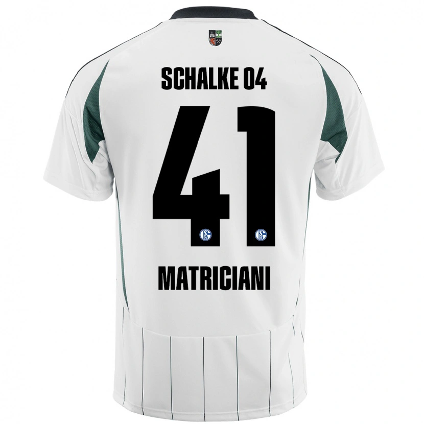 Danxen Niño Camiseta Henning Matriciani #41 Blanco Verde 2ª Equipación 2024/25 La Camisa