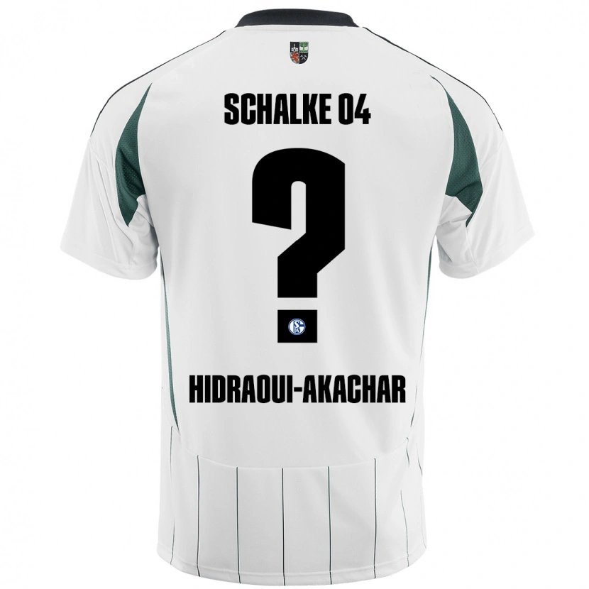Danxen Niño Camiseta Yassin Hidraoui-Akachar #0 Blanco Verde 2ª Equipación 2024/25 La Camisa