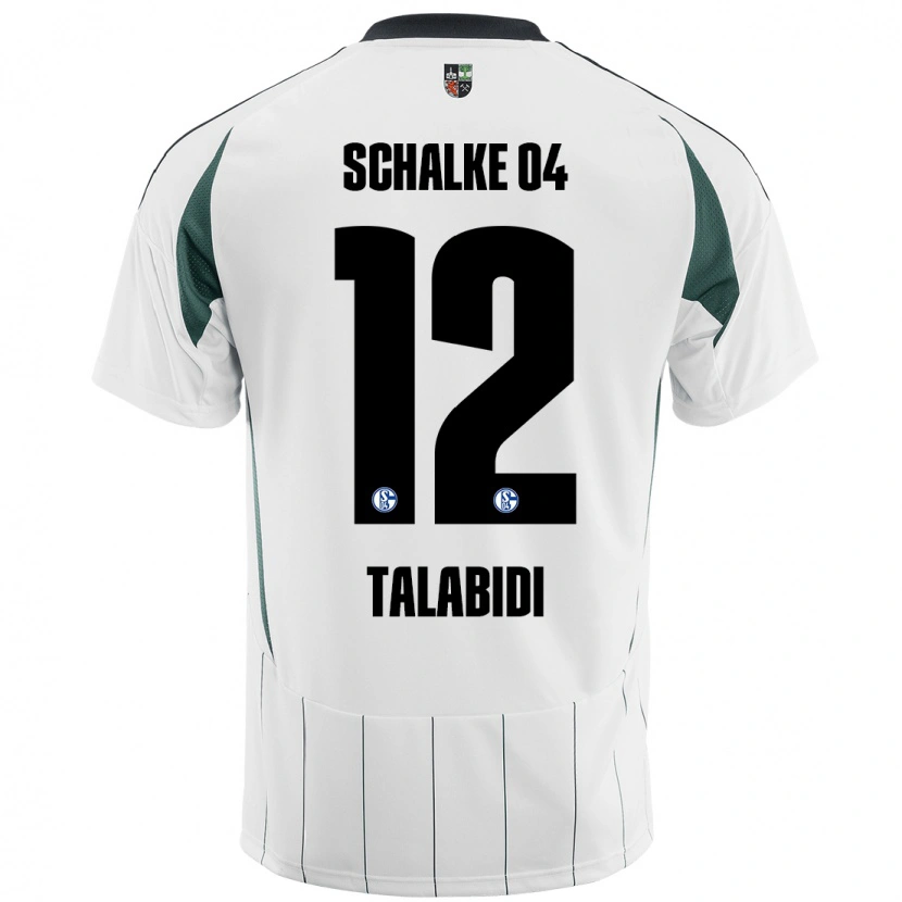 Danxen Niño Camiseta Malik Talabidi #12 Blanco Verde 2ª Equipación 2024/25 La Camisa