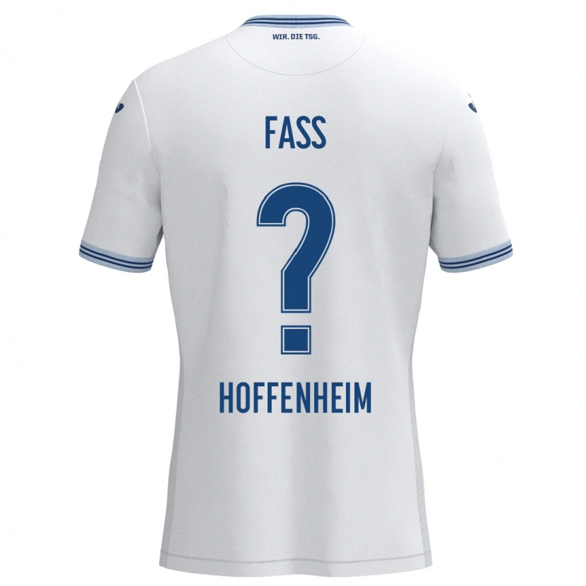 Danxen Niño Camiseta Marlon Faß #0 Blanco Azul 2ª Equipación 2024/25 La Camisa