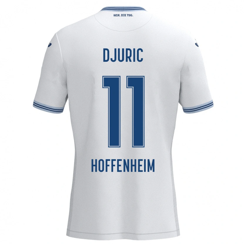 Danxen Niño Camiseta Luka Djuric #11 Blanco Azul 2ª Equipación 2024/25 La Camisa