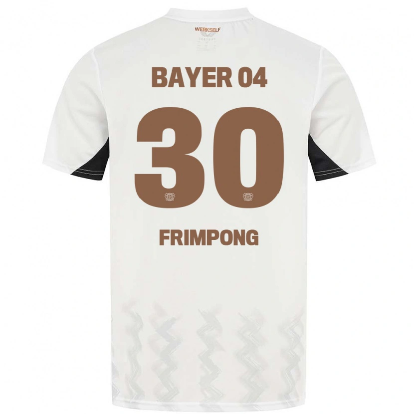 Danxen Niño Camiseta Jeremie Frimpong #30 Blanco Negro 2ª Equipación 2024/25 La Camisa