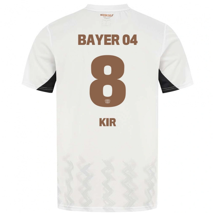 Danxen Niño Camiseta Burak Kir #8 Blanco Negro 2ª Equipación 2024/25 La Camisa