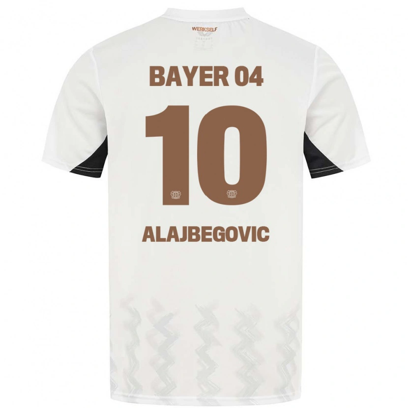 Danxen Niño Camiseta Kerim Alajbegovic #10 Blanco Negro 2ª Equipación 2024/25 La Camisa