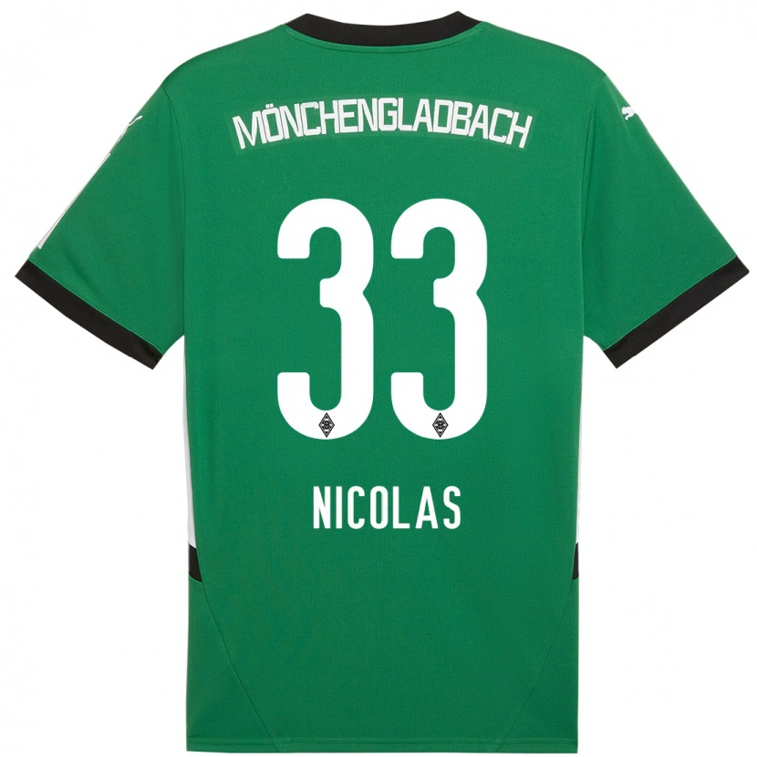 Danxen Niño Camiseta Moritz Nicolas #33 Verde Blanco 2ª Equipación 2024/25 La Camisa