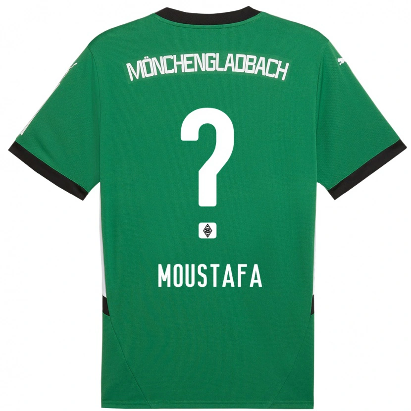 Danxen Niño Camiseta Seif Moustafa #0 Verde Blanco 2ª Equipación 2024/25 La Camisa