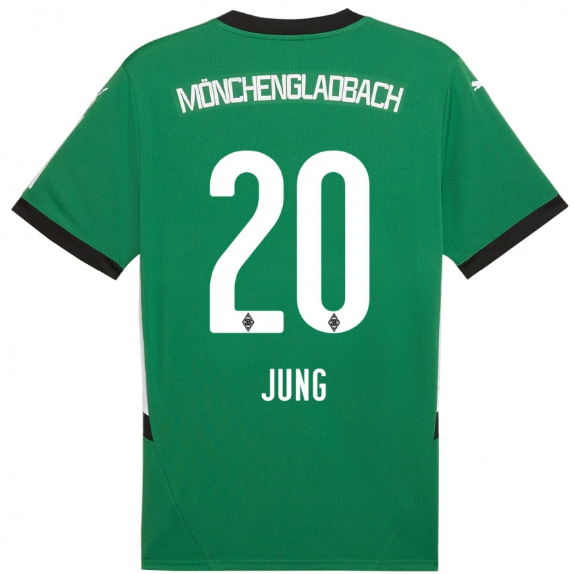 Danxen Niño Camiseta In-Gyom Jung #20 Verde Blanco 2ª Equipación 2024/25 La Camisa