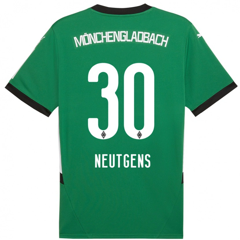 Danxen Niño Camiseta Maximilian Neutgens #30 Verde Blanco 2ª Equipación 2024/25 La Camisa