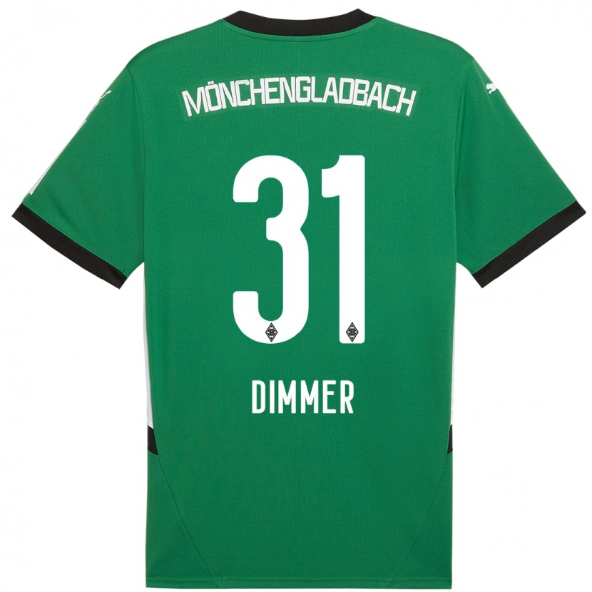 Danxen Niño Camiseta Florian Dimmer #31 Verde Blanco 2ª Equipación 2024/25 La Camisa