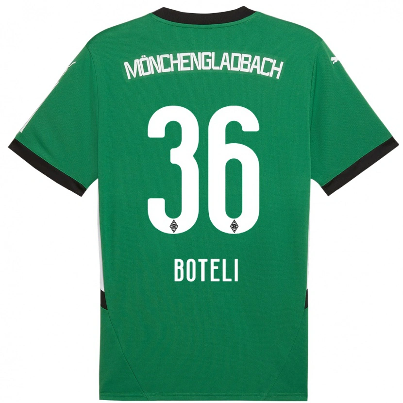 Danxen Niño Camiseta Winsley Boteli #36 Verde Blanco 2ª Equipación 2024/25 La Camisa