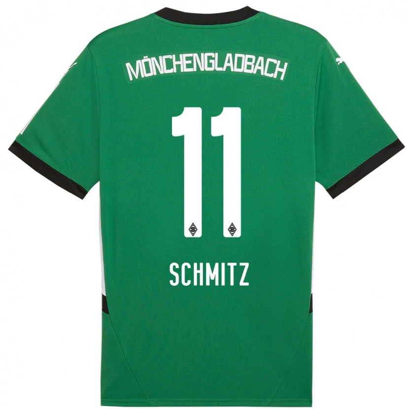 Danxen Niño Camiseta Louisa Schmitz #11 Verde Blanco 2ª Equipación 2024/25 La Camisa