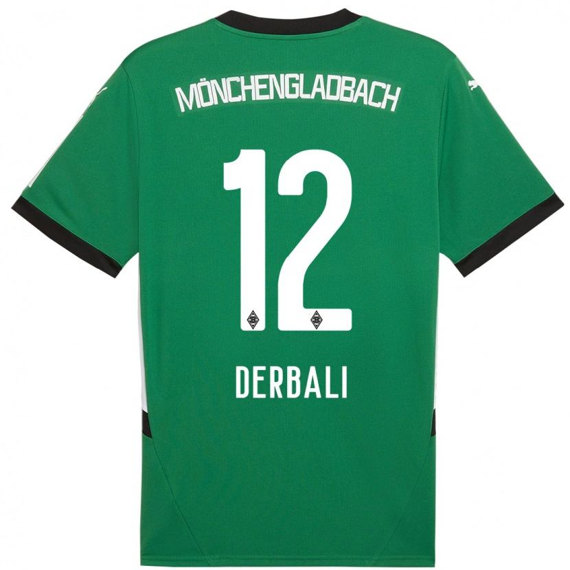 Danxen Niño Camiseta Louisa Derbali #12 Verde Blanco 2ª Equipación 2024/25 La Camisa