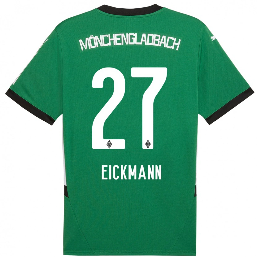 Danxen Niño Camiseta Mia Eickmann #27 Verde Blanco 2ª Equipación 2024/25 La Camisa
