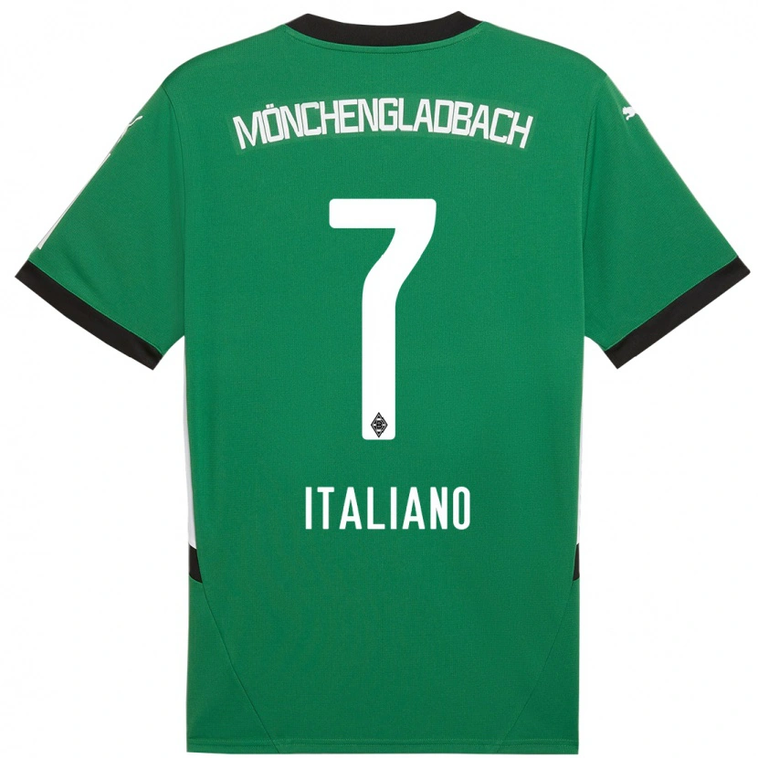 Danxen Niño Camiseta Jacob Italiano #7 Verde Blanco 2ª Equipación 2024/25 La Camisa