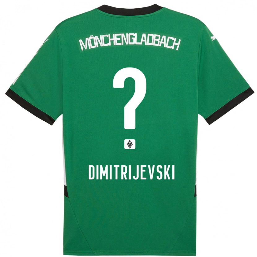 Danxen Niño Camiseta Maximilian Dimitrijevski #0 Verde Blanco 2ª Equipación 2024/25 La Camisa