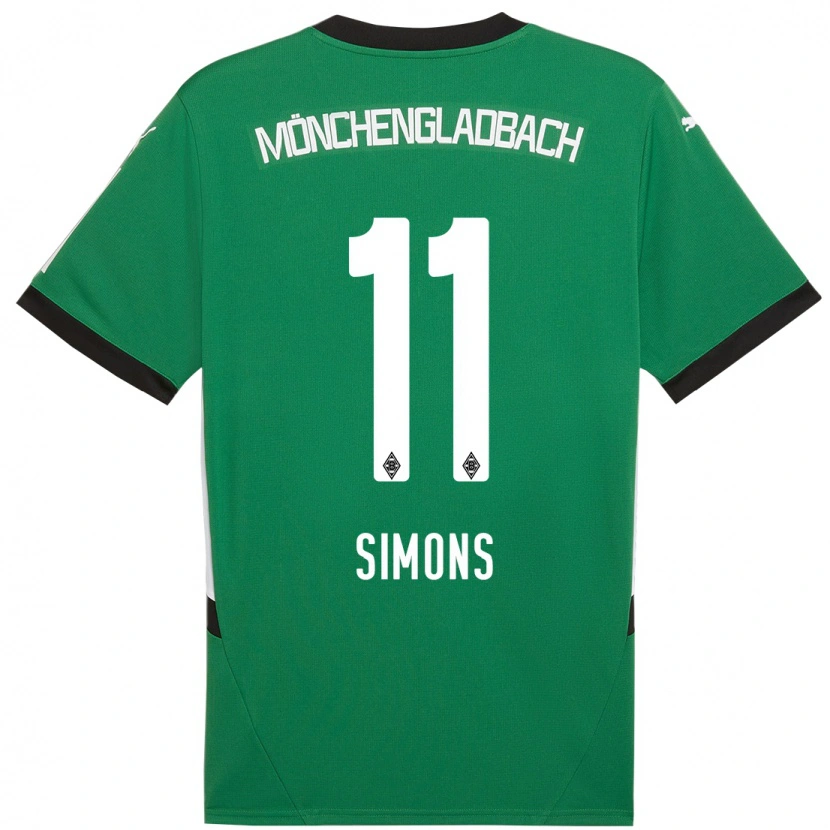 Danxen Niño Camiseta Kelly Simons #11 Verde Blanco 2ª Equipación 2024/25 La Camisa