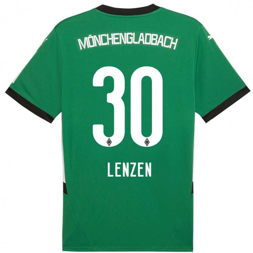 Danxen Niño Camiseta Hannah Lenzen #30 Verde Blanco 2ª Equipación 2024/25 La Camisa