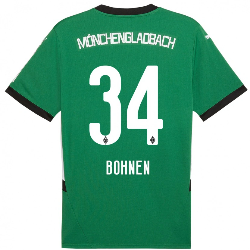 Danxen Niño Camiseta Bohnen #34 Verde Blanco 2ª Equipación 2024/25 La Camisa